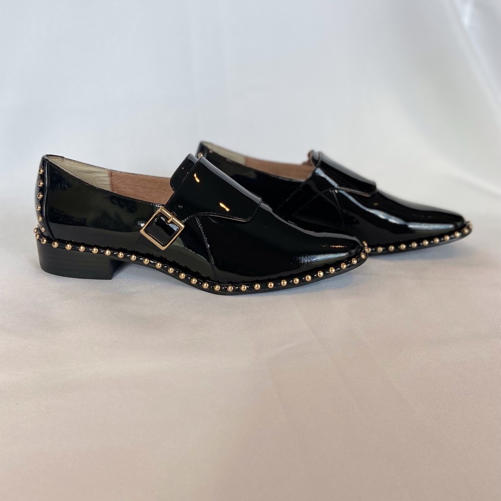 Adrianna Papell Patent Leather Gold Stud Shoes